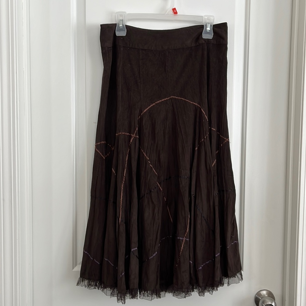 Lana Lee faux suede western skirt size 10